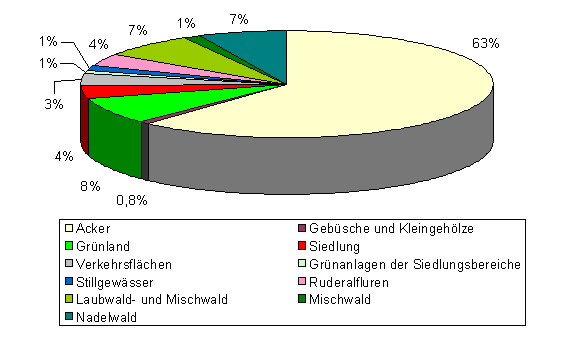 Flchenanteile der Biotoptypen im Hasenwinkel